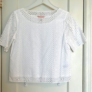 Brooks Brothers eyelet white top.